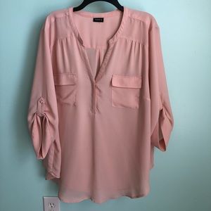 Blush 3/4 sleeve tunic